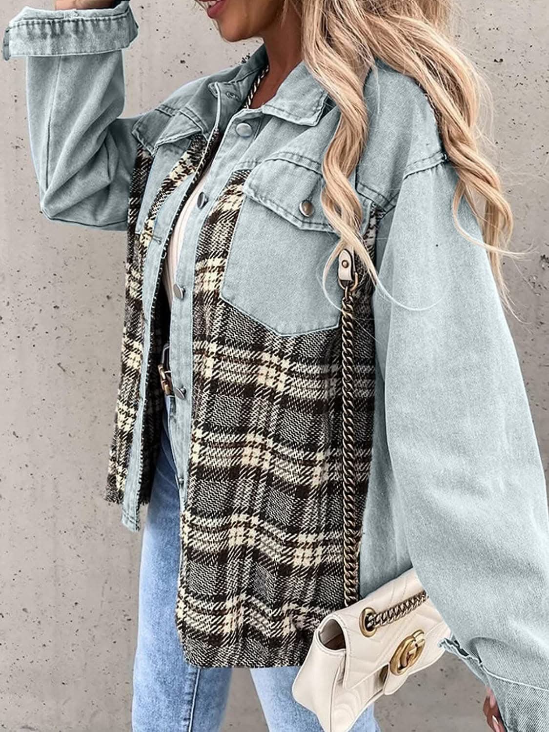Jacket - Plaid Oversized - Cotton