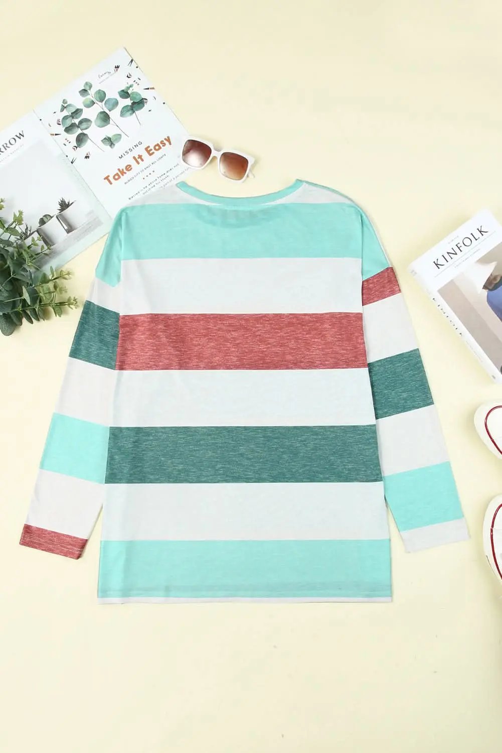 Love Salve Colorblock Pullover Women's Spring Fashion Top + Comfy Fit