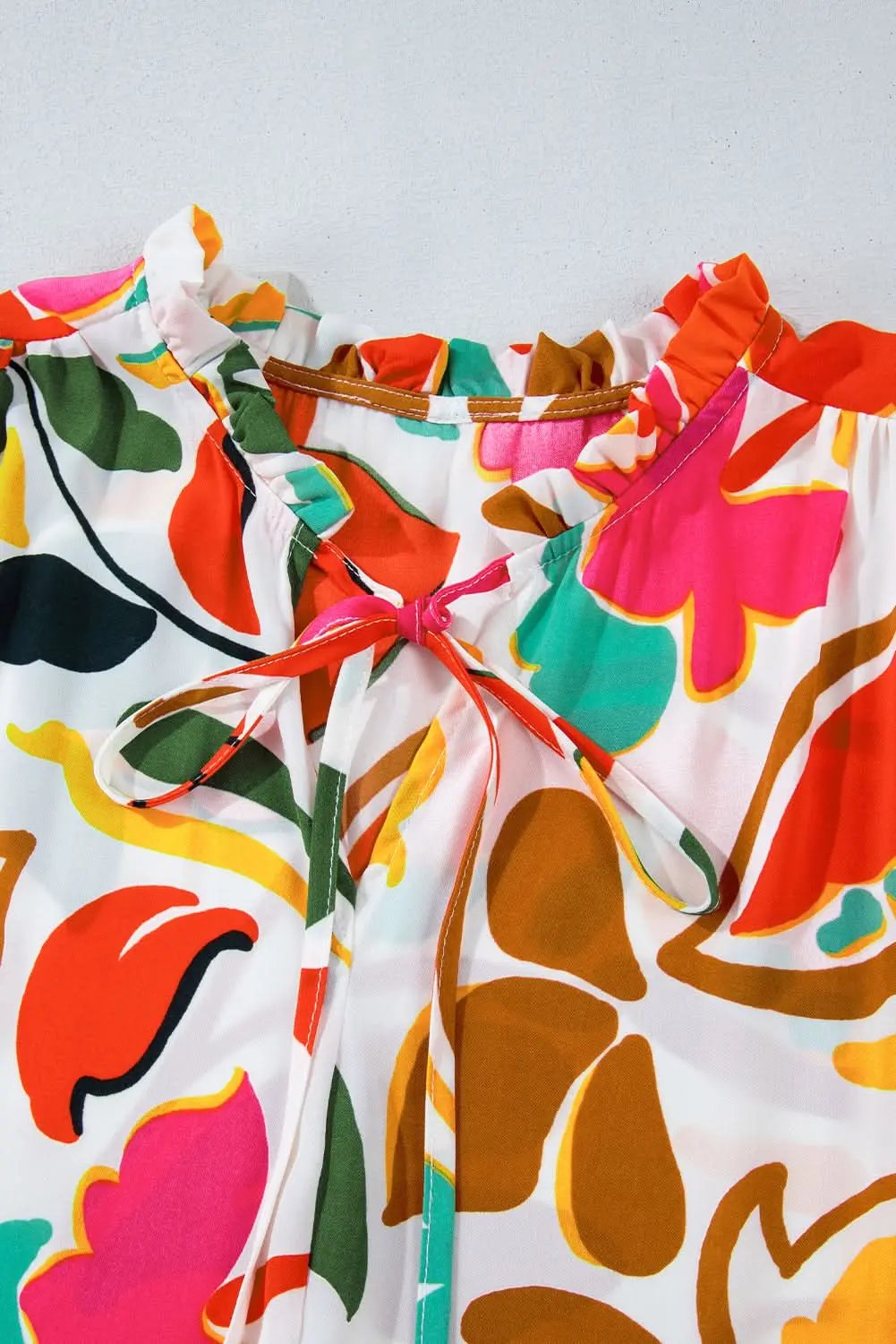 Love Salve Orange Floral Dress Women's Vacation H-Line Spring Style Lightweight