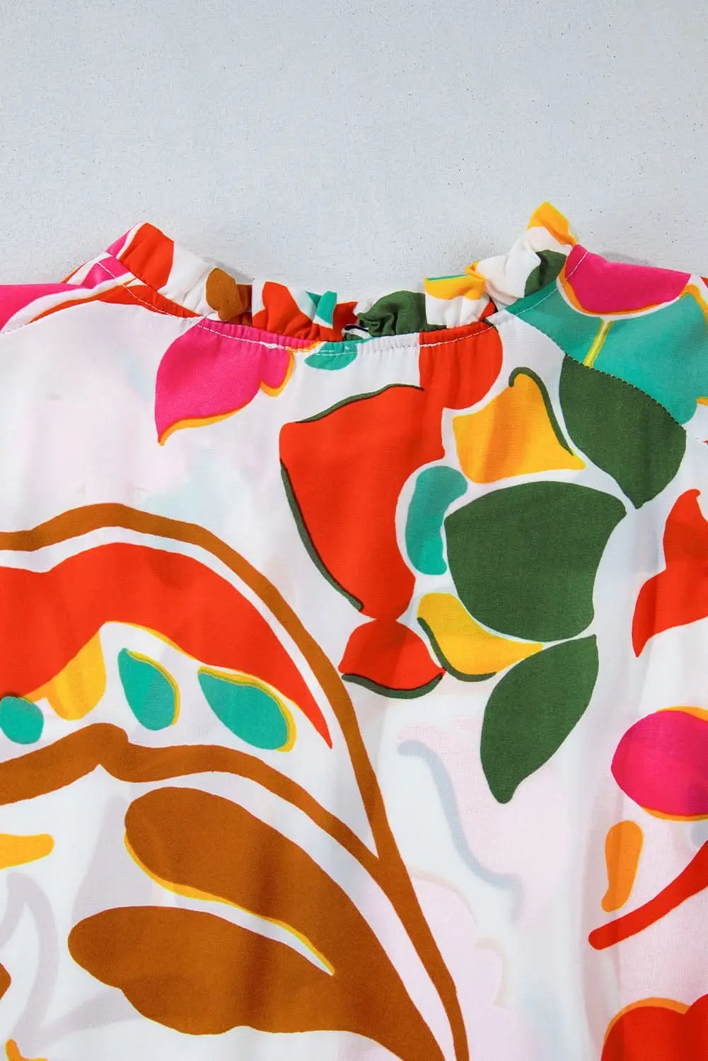 Love Salve Orange Floral Dress Women's Vacation H-Line Spring Style Lightweight