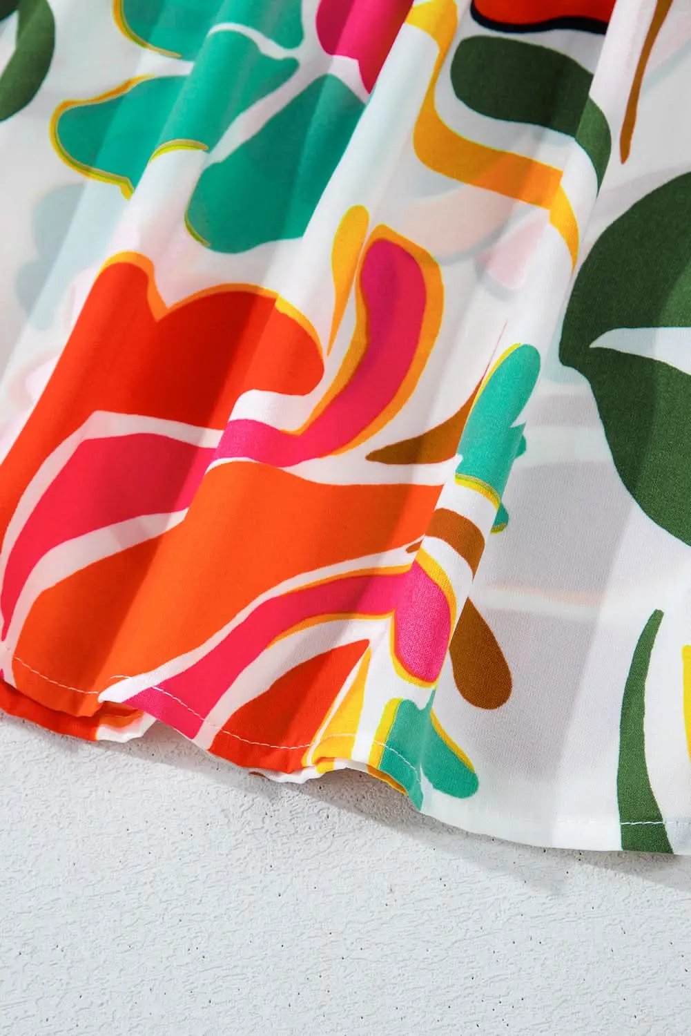 Love Salve Orange Floral Dress Women's Vacation H-Line Spring Style Lightweight