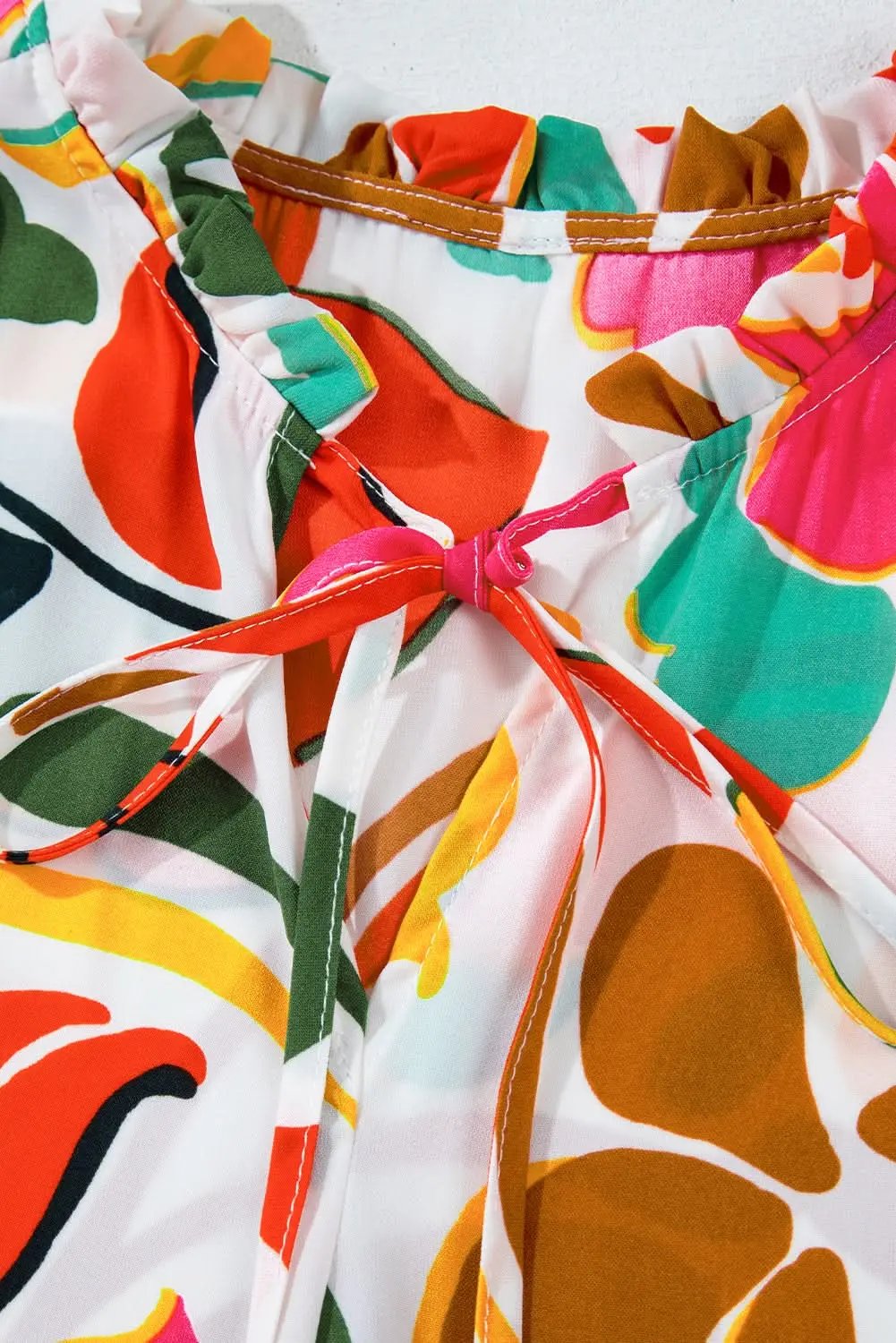 Love Salve Orange Floral Dress Women's Vacation H-Line Spring Style Lightweight