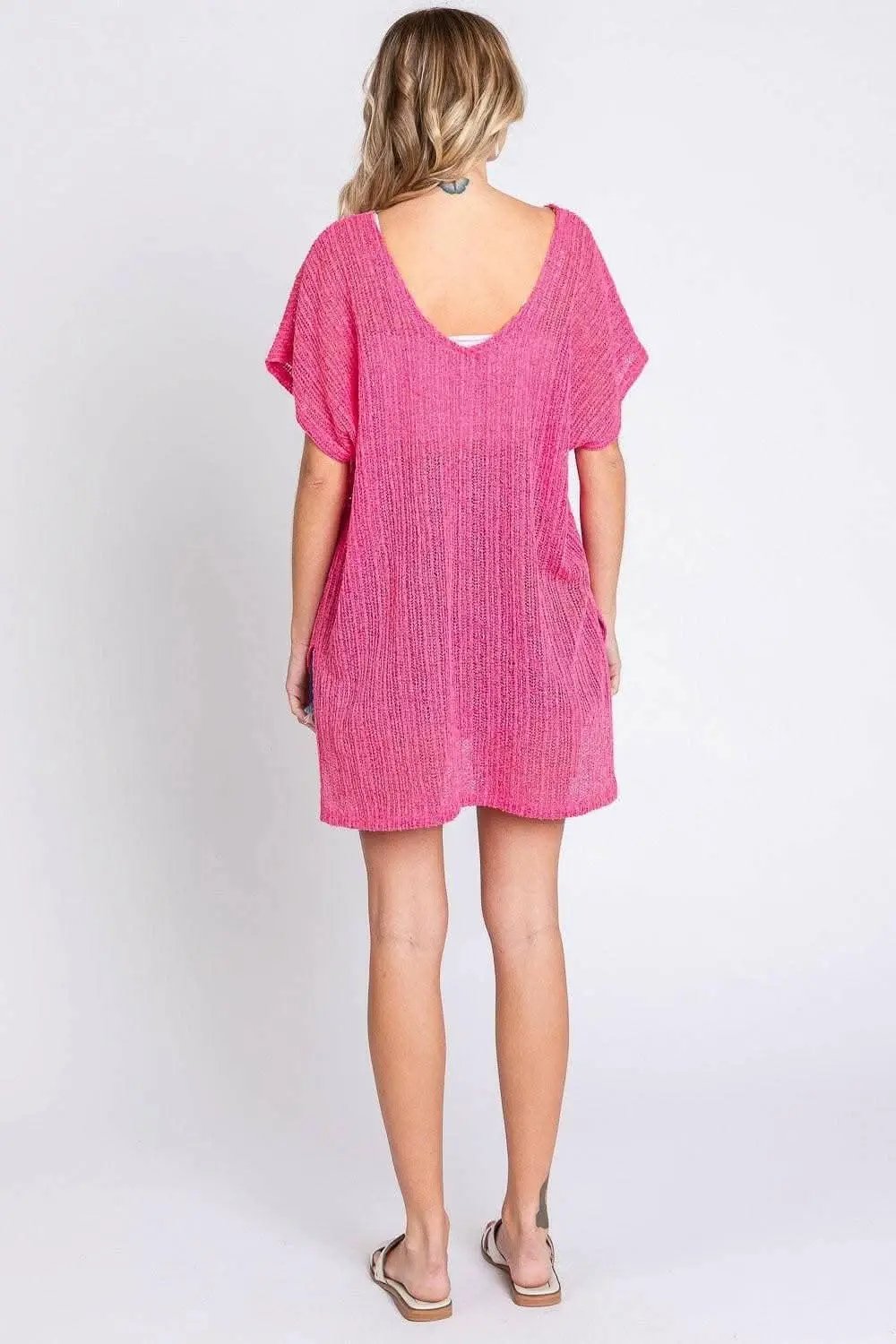 Knit Cover-Up - Side Slits - Poolside Paradise