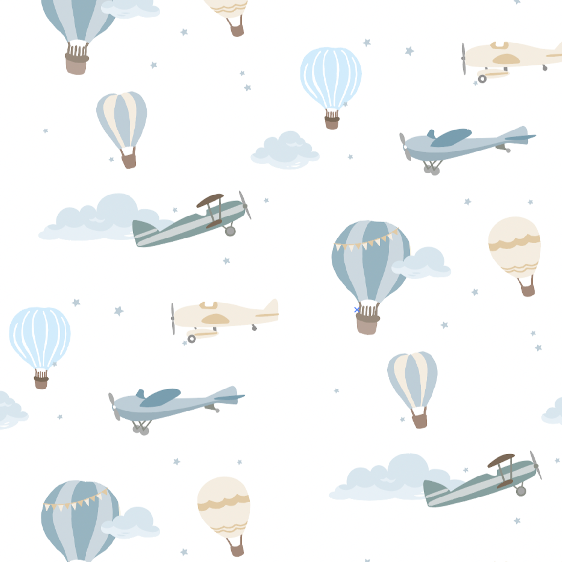 Little Airplanes Pima Long Pajama Set