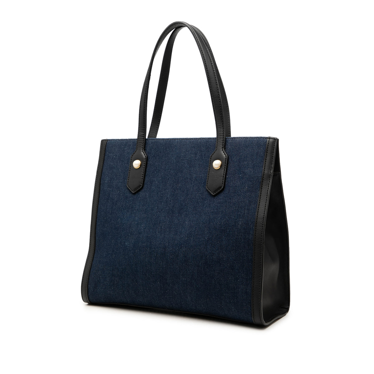 Denim Tote Bag With Tiger Embroidery (Pre-Owned)