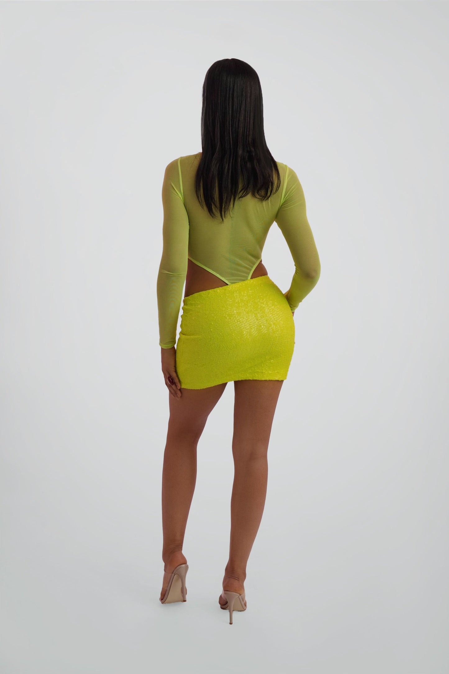 Sherry Sheer Mock-Neck Bodysuit