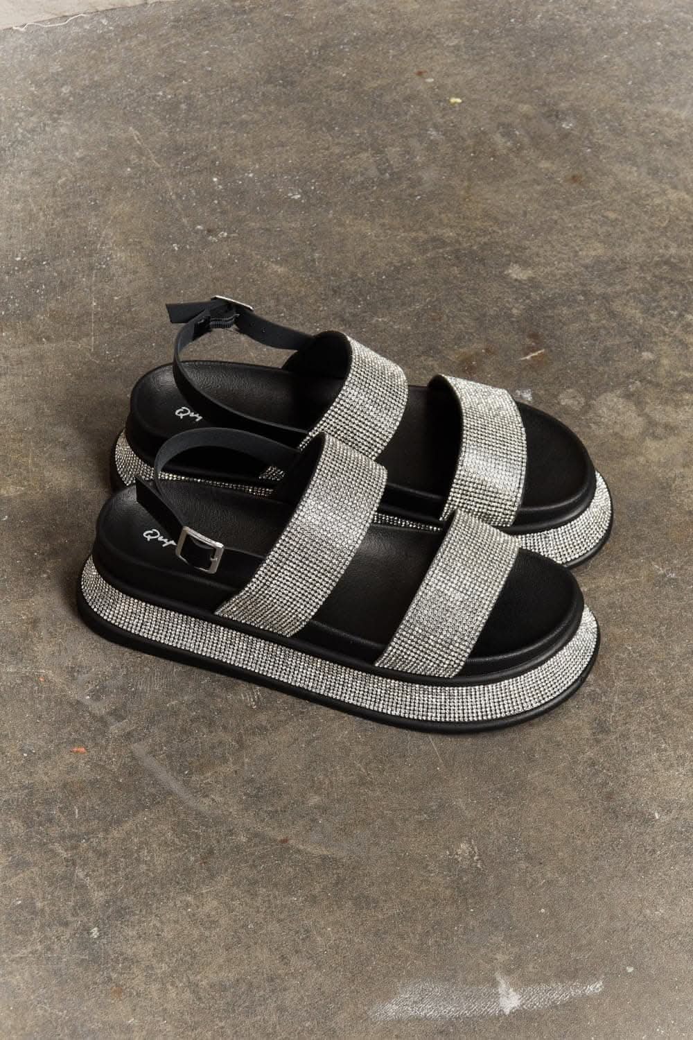 Trendsi Qupid rhinestone slingback sandals