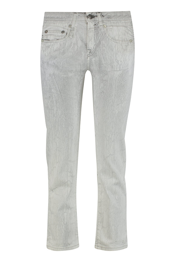 Straight Jeans in Pale Grey