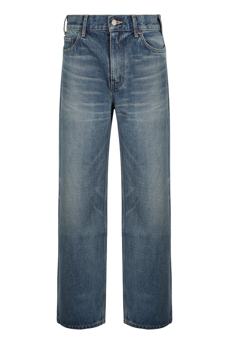 Mid-Rise Flared Denim Jeans
