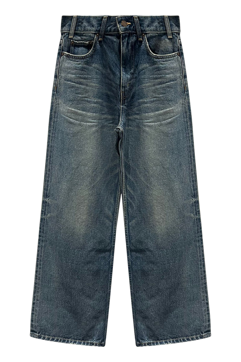 Wide-Leg Jeans in Dark Blue