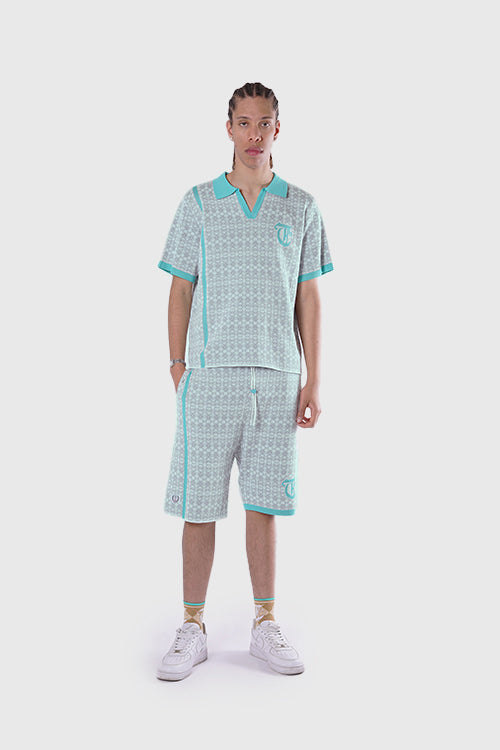 Racket Club Buttonless Crochet Polo