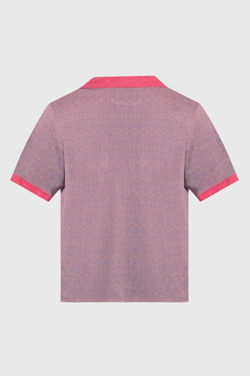 Racket Club Buttonless Crochet Polo