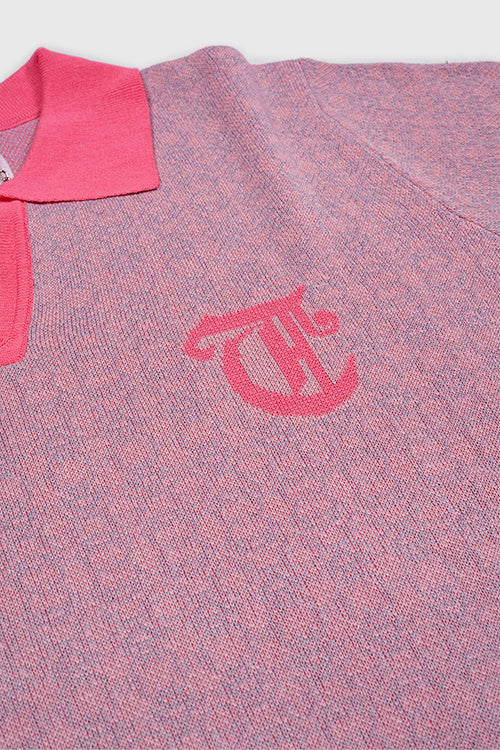 Racket Club Buttonless Crochet Polo