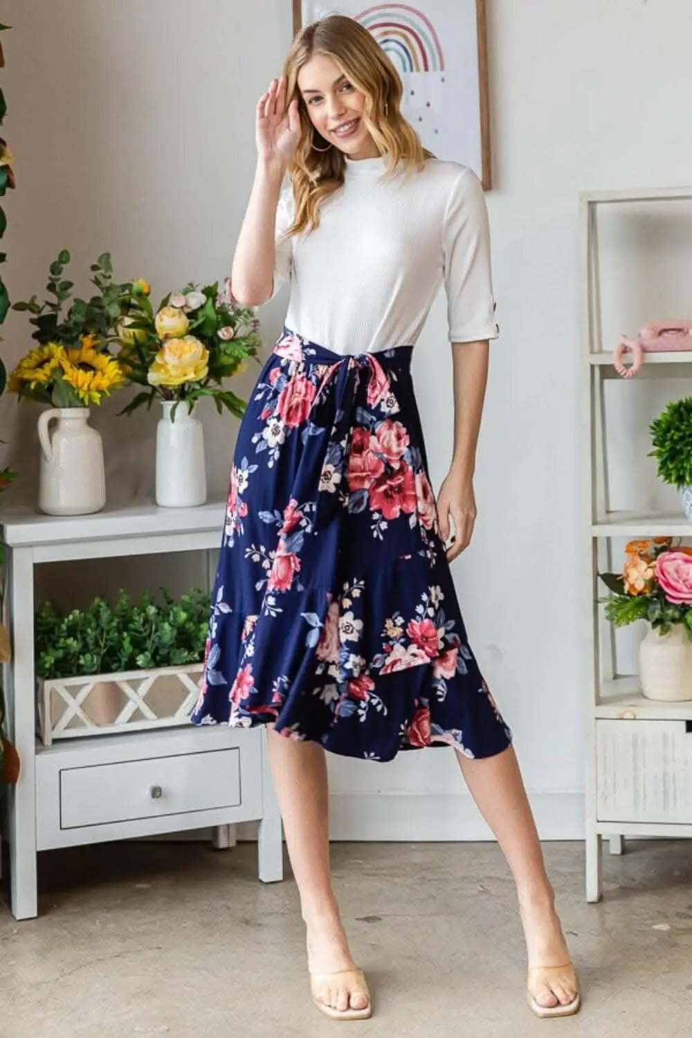 Trendsi just arrived - Reborn J Floral Wrap Ruffled Skirt
