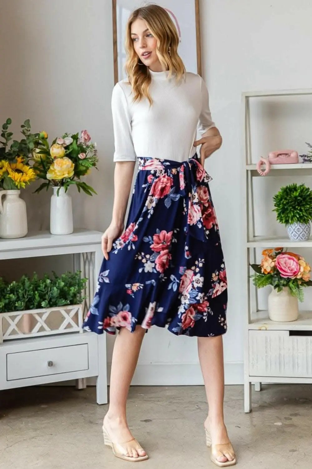 Trendsi just arrived - Reborn J Floral Wrap Ruffled Skirt
