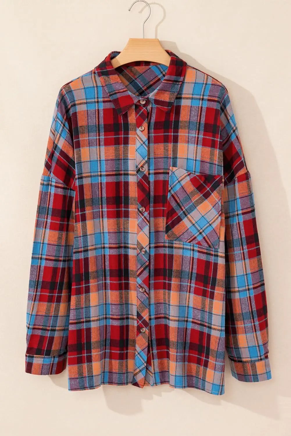 Women's Plaid Button-Up Shirt - Plus Size Western - Fall Fashion