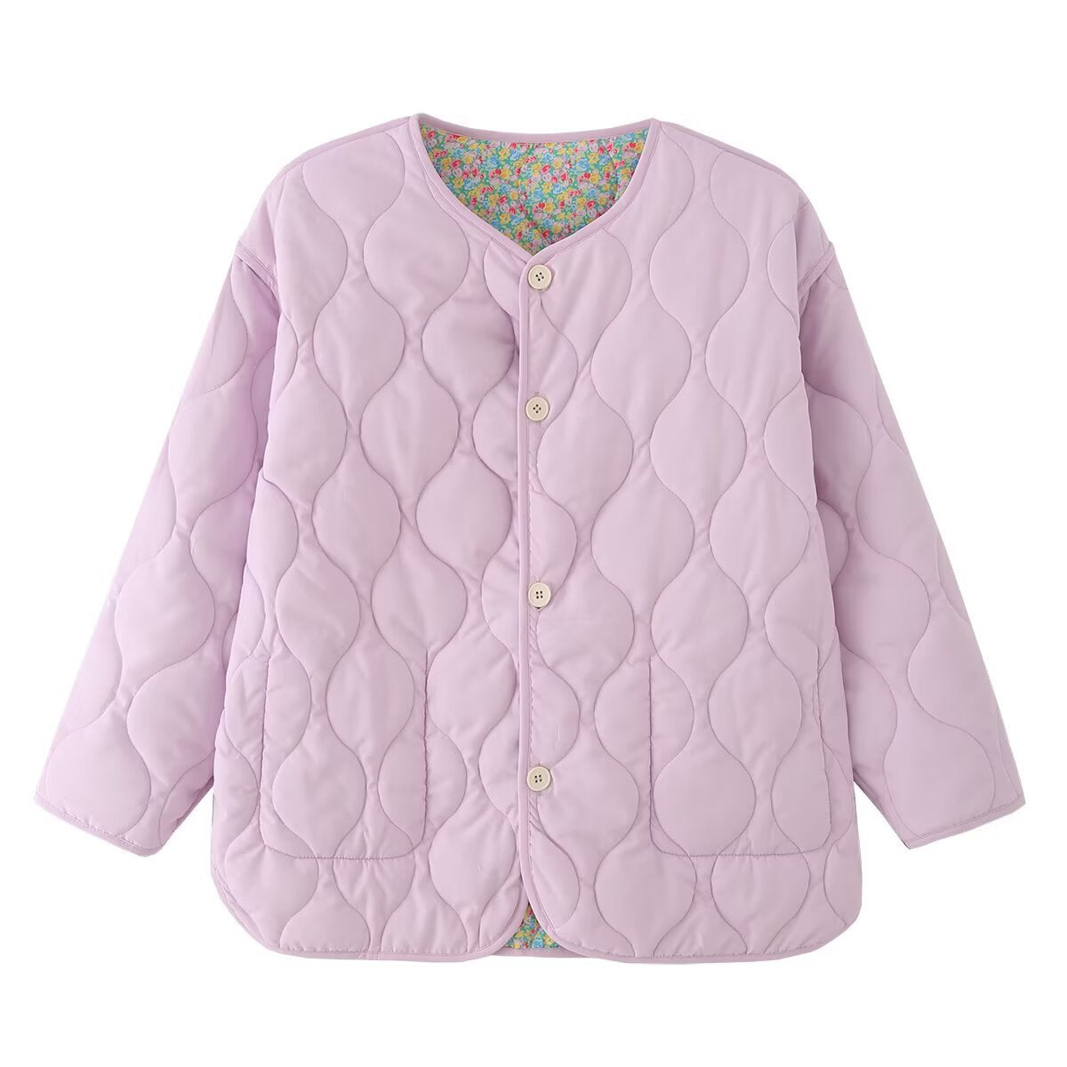 Reversible Quilted Lavender Floral Jacket HUDSON New Collection FASHION BYMANYC ® New York