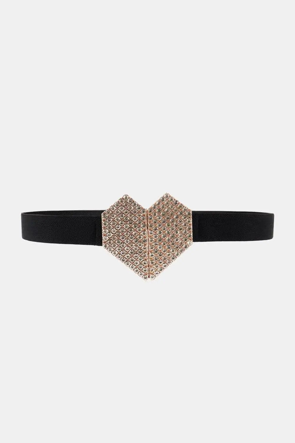 Belt - Rhinestone Heart Buckle - Fashion Accessory