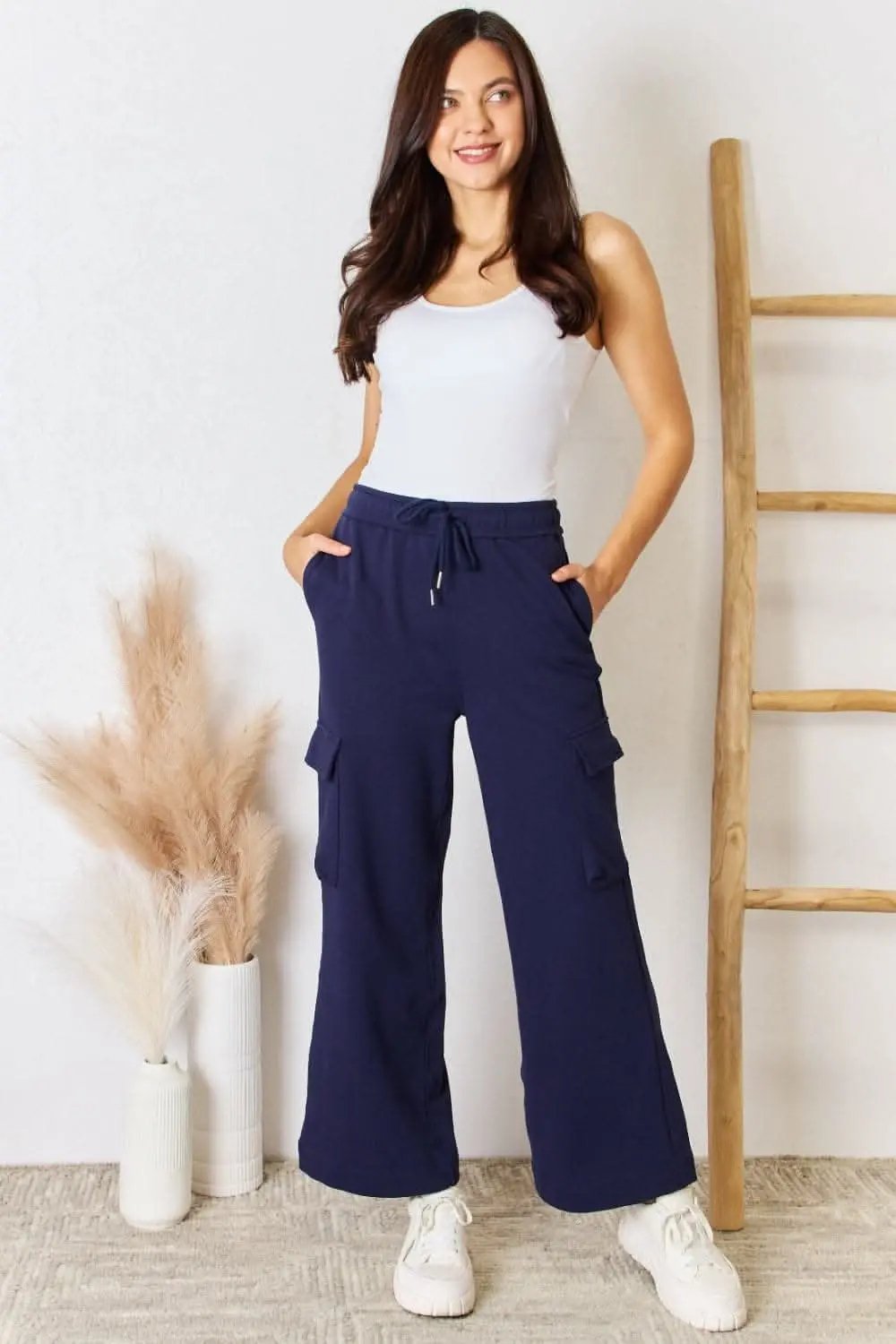 Trendsi Risen relaxed cargo wide leg pants