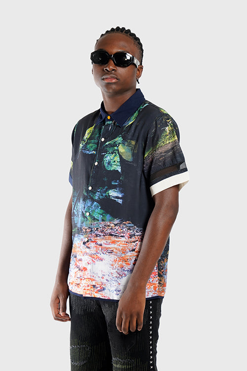 Lost in Paradise Short-sleeve Button-up Shirt