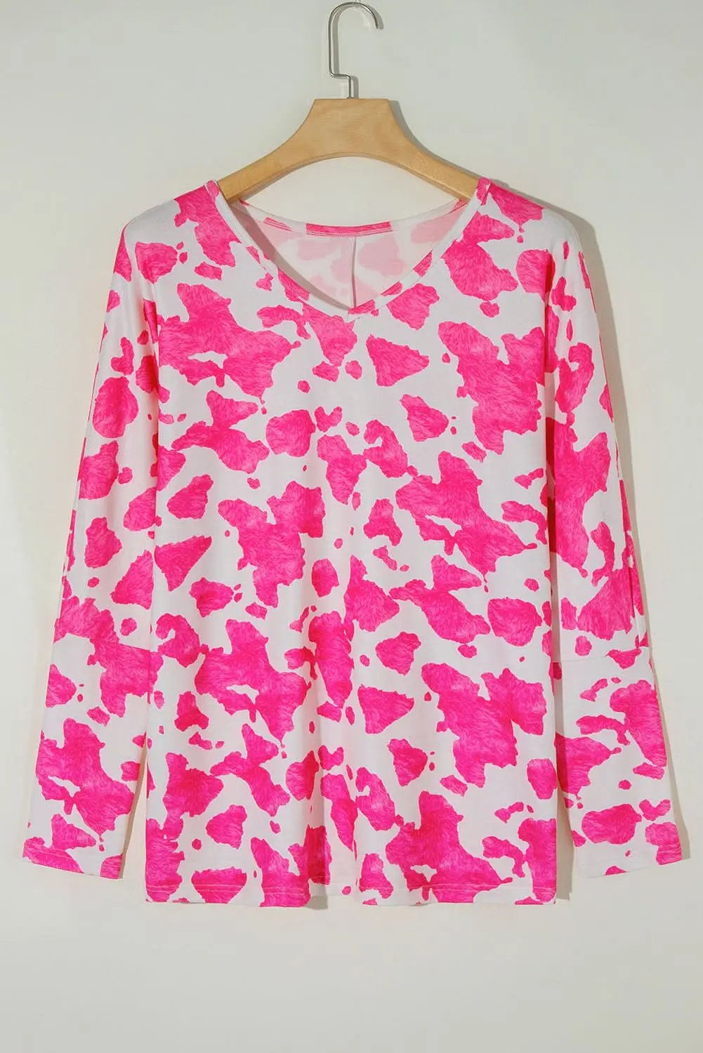 Plus Size Top - Rose Leopard Print - Western Fall Style