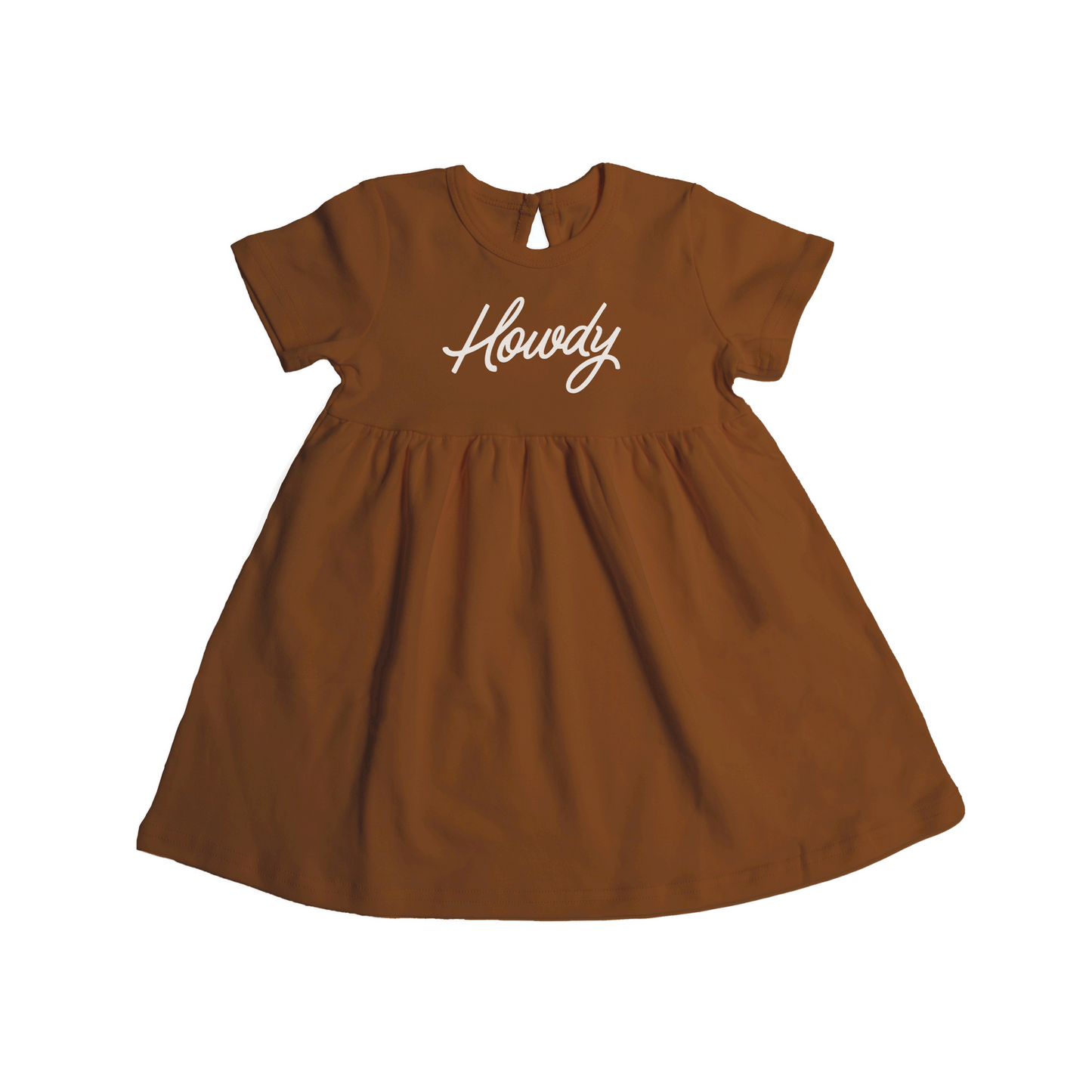 Howdy Cursive Kids Dress