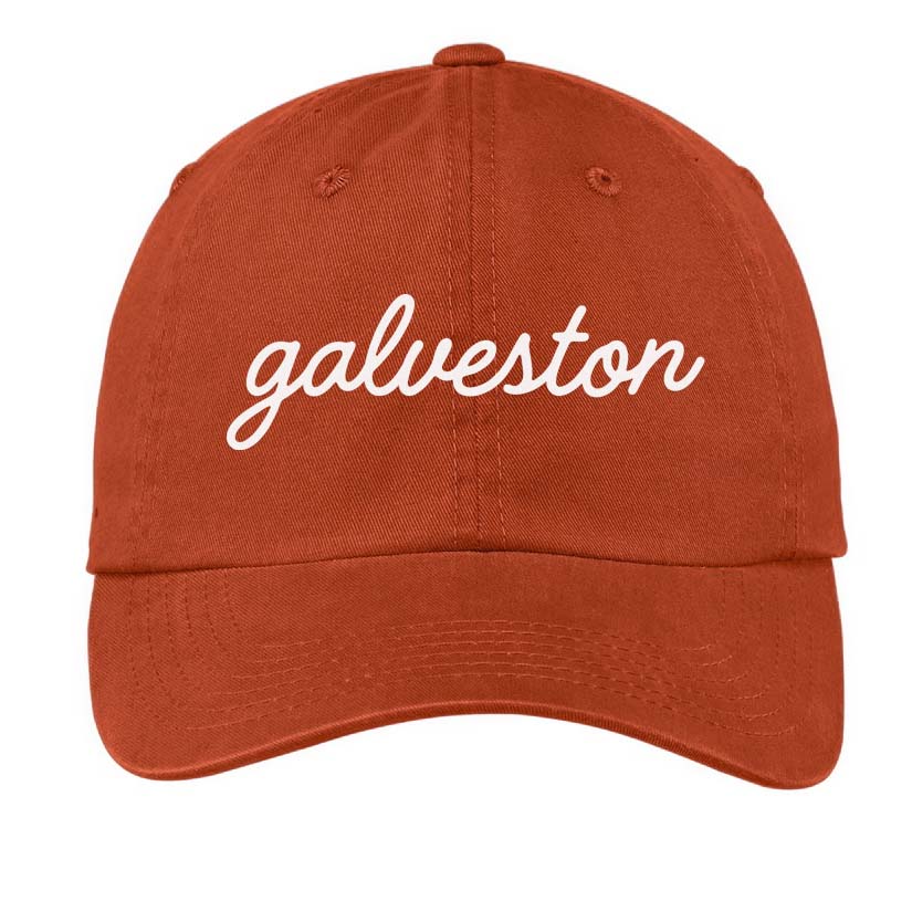 Galveston Cursive Baseball Cap