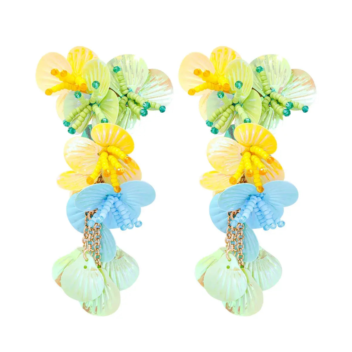 Earrings - Colorful Shell - Women's Statement Jewelry