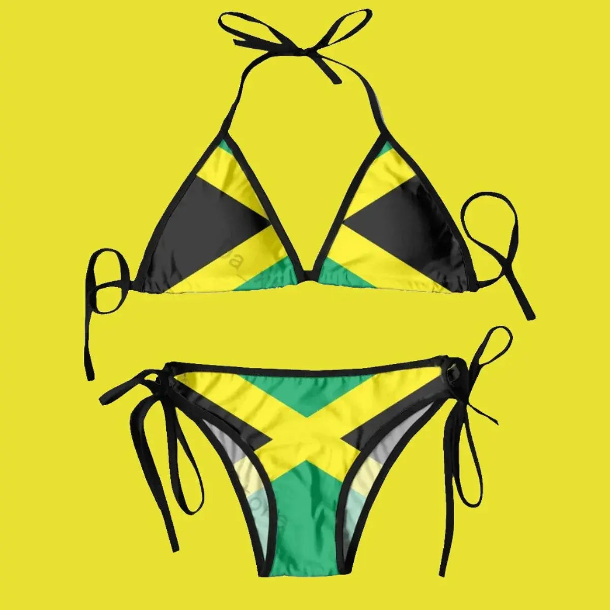 Sexikinis Swim Jamaican Flag Women's Two-Piece Swimsuit - Vacation Ready, Premium Quality