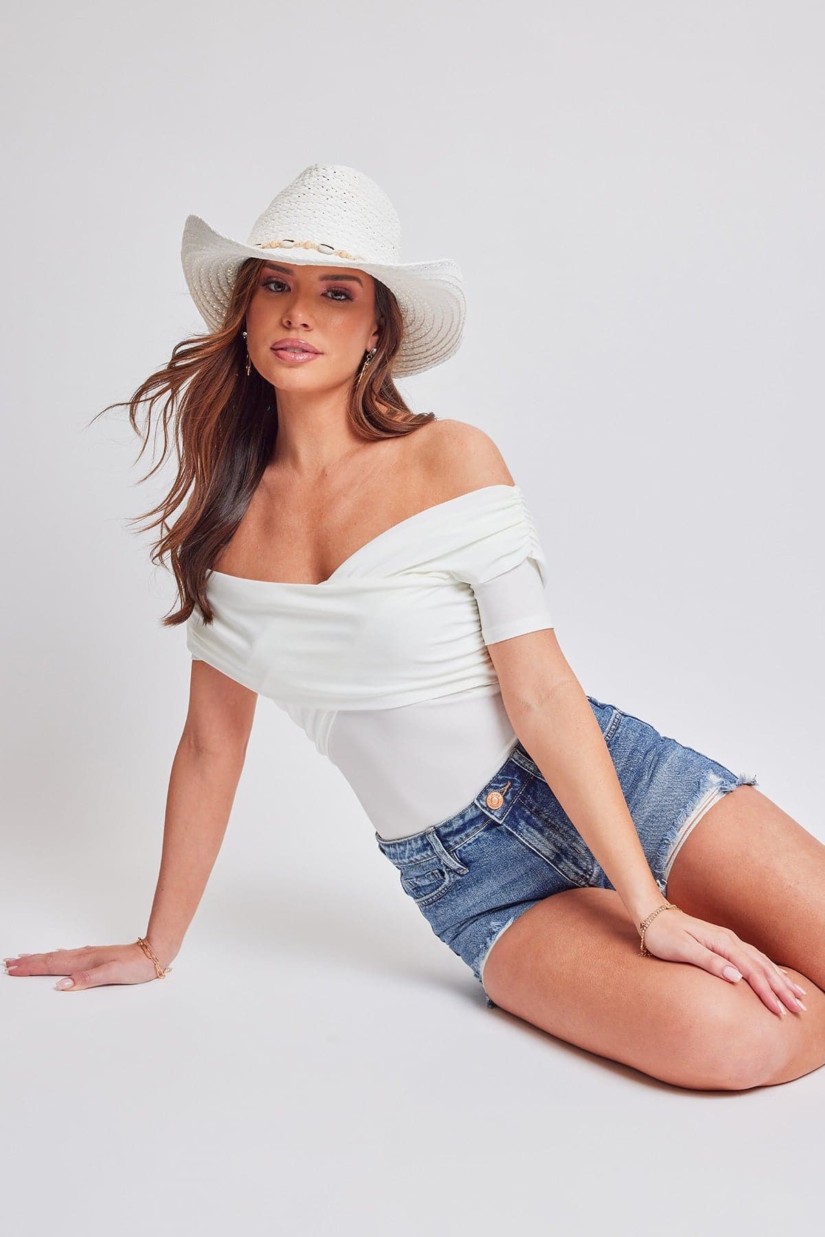 YMI Women's Festival Denim Shorts