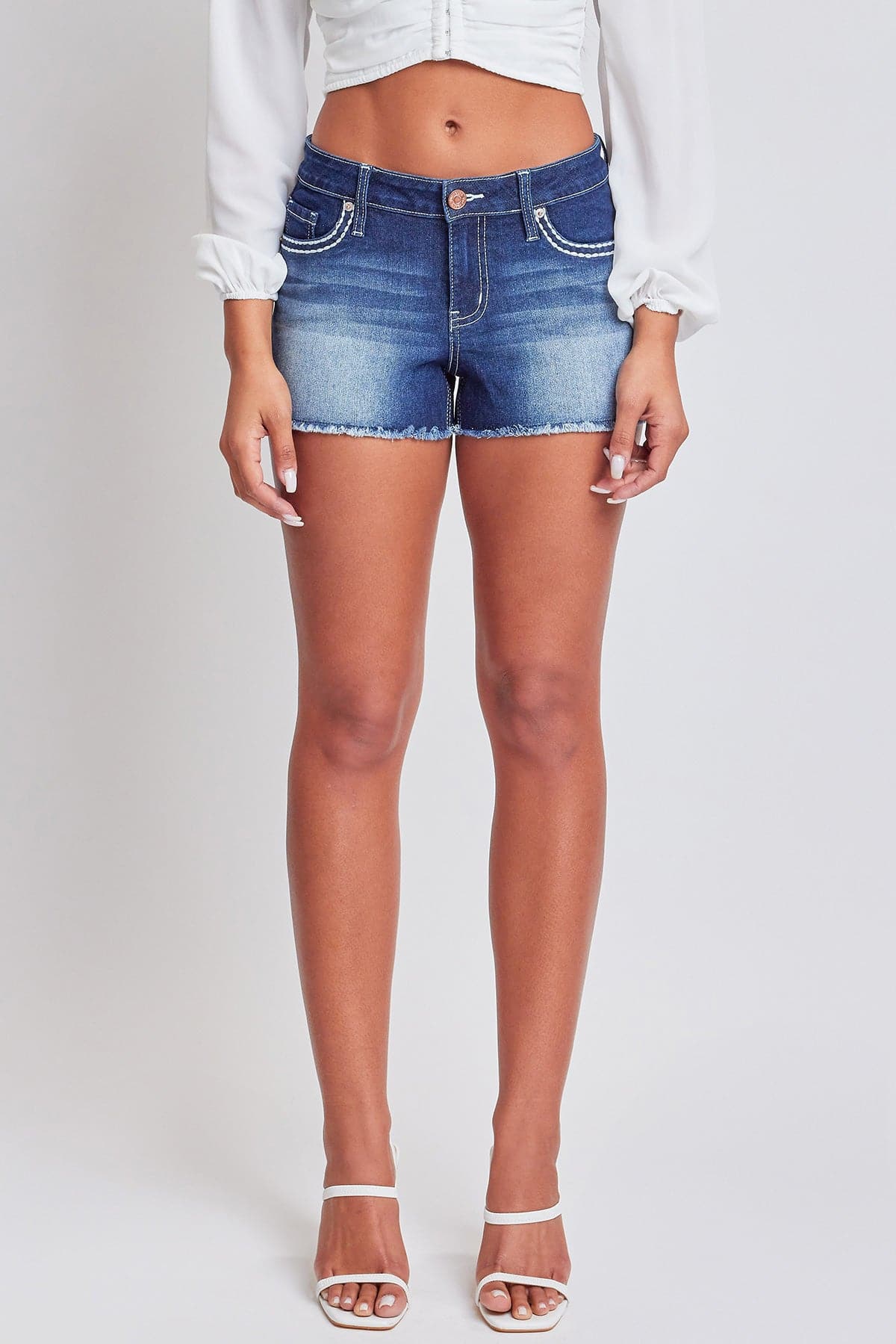 Women's Stitch Heavy Frayed Shorts