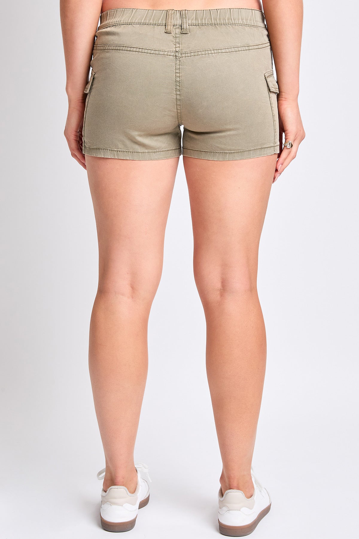 Women's Low Rise Poplin Cargo Shorts