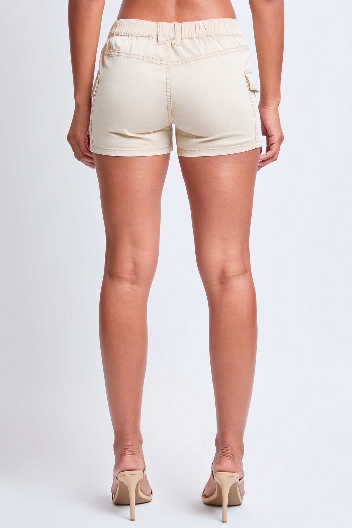 Women's Low Rise Poplin Cargo Shorts