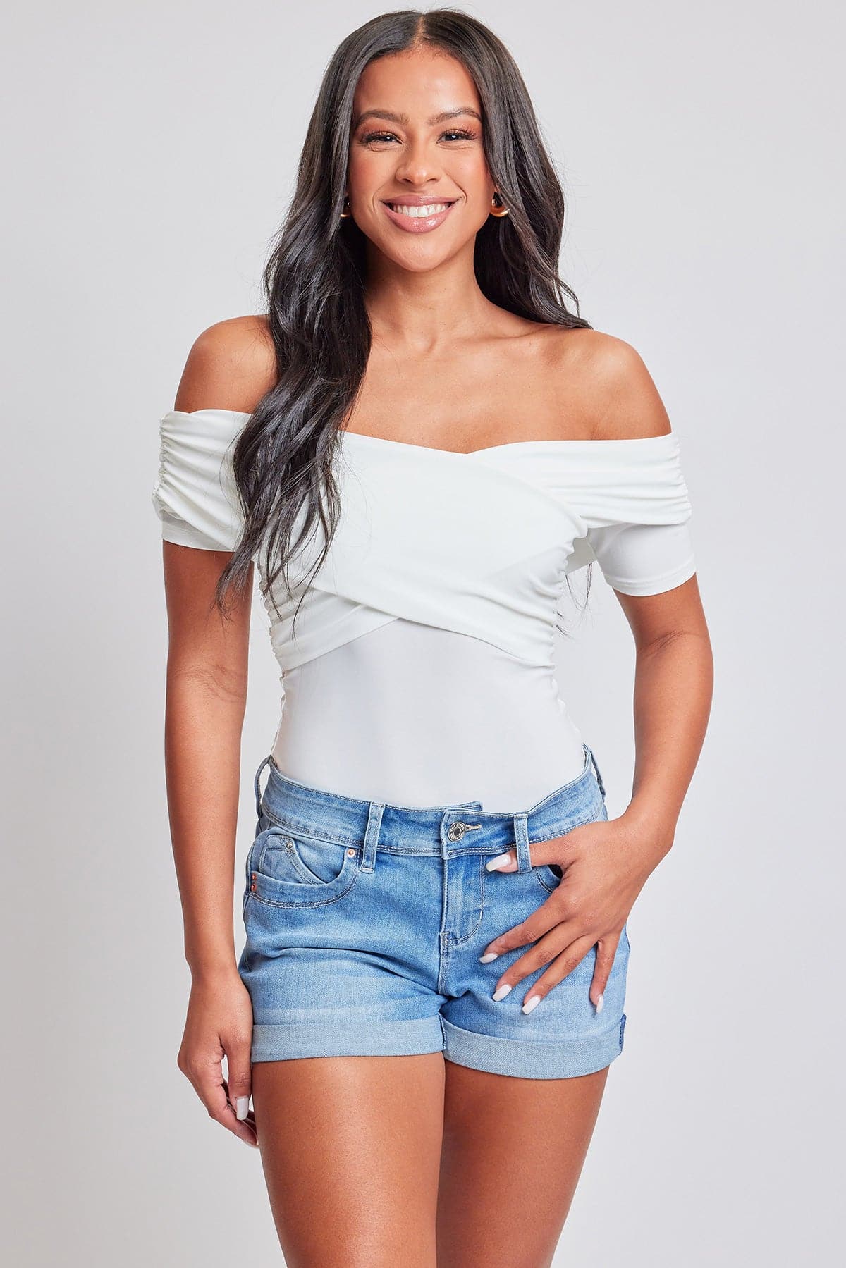 Women's WannaBettaButt Cuffed Denim Cuffed Shorts