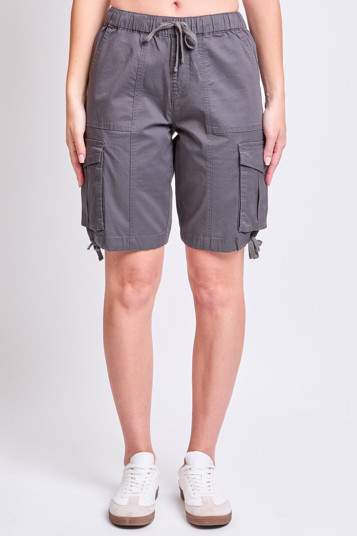 Women's High Rise Long Cargo Shorts