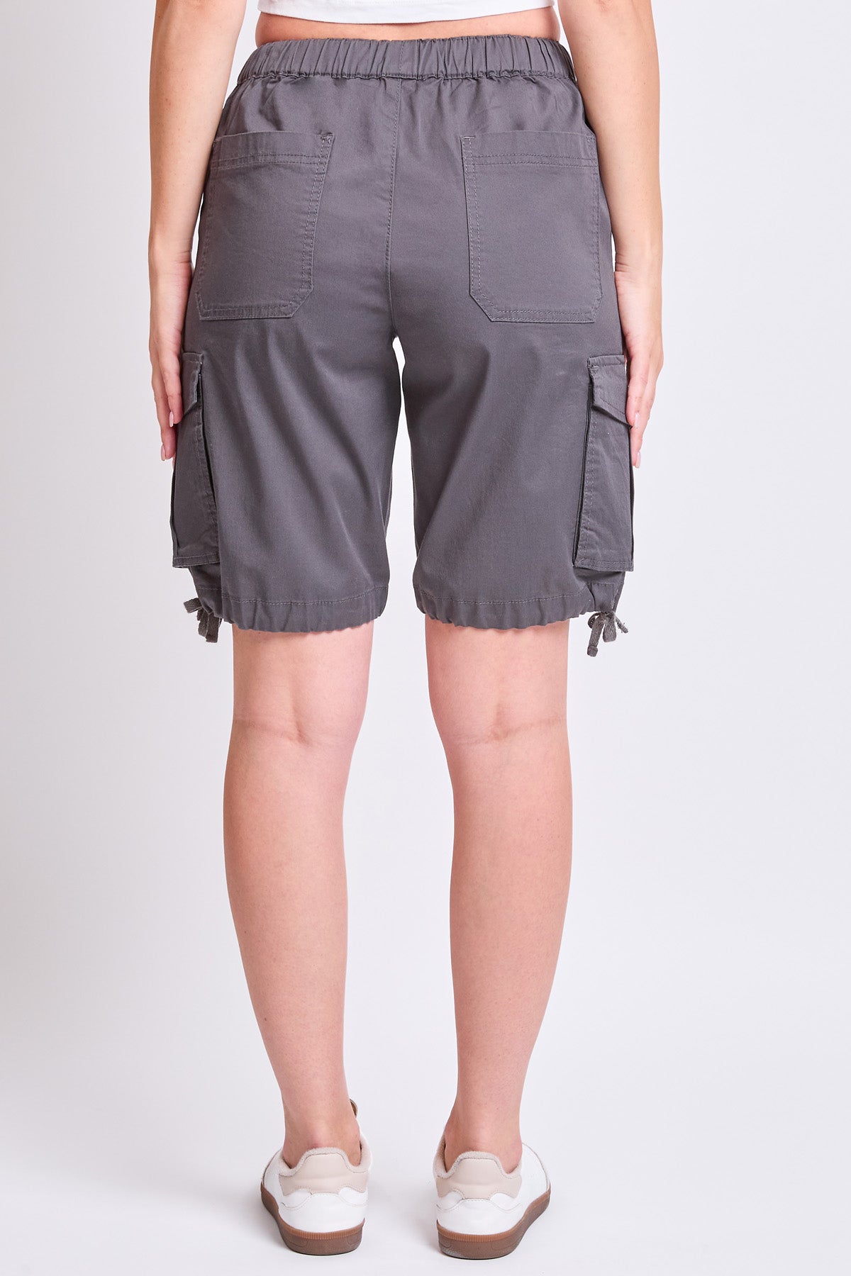 Women's High Rise Long Cargo Shorts