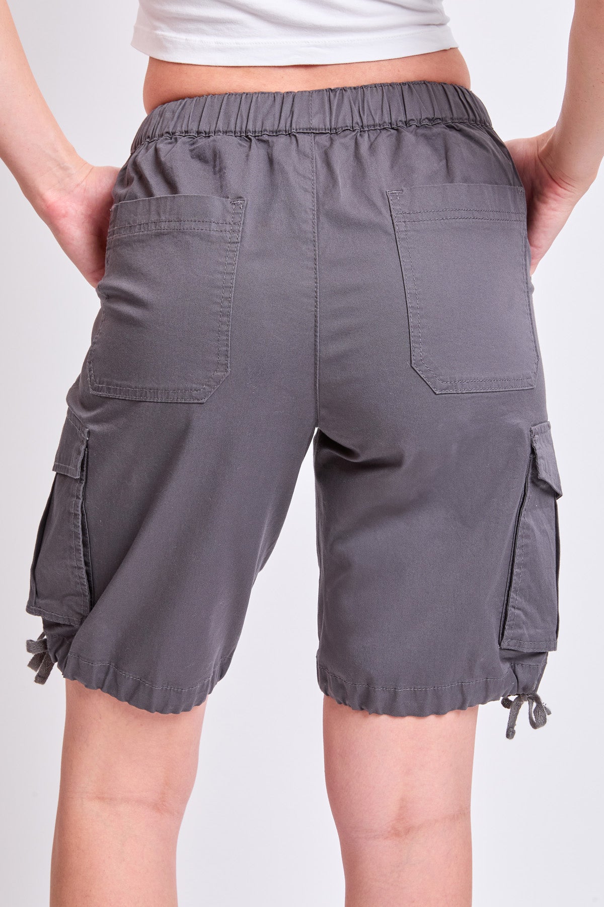 Women's High Rise Long Cargo Shorts