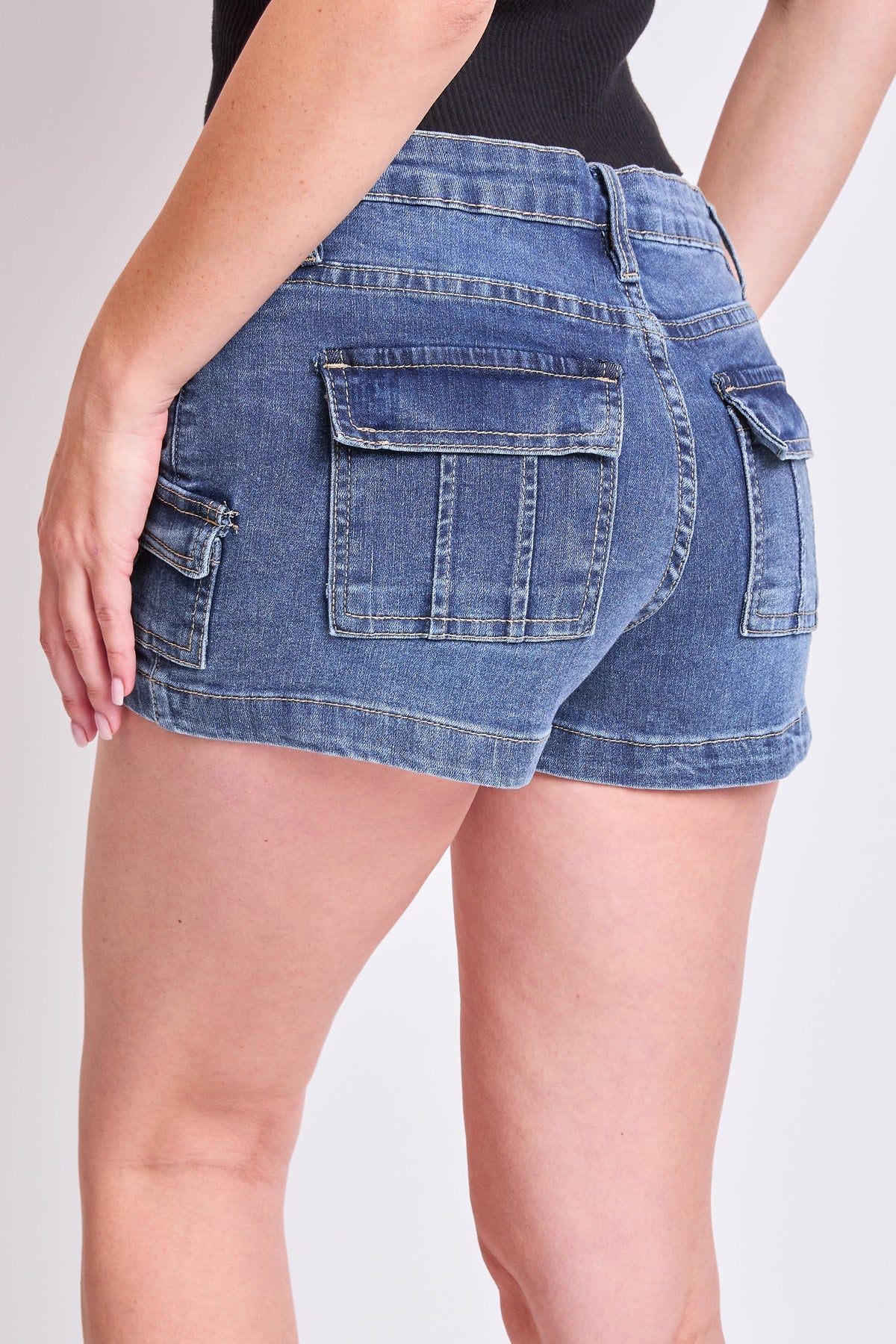 Women's Denim Cargo with D-Ring Detail Shorts