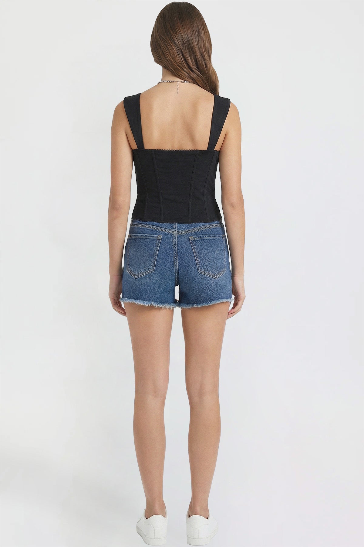 Women's Luxe Fray Hem Shorts