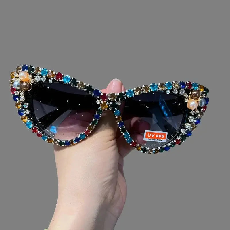 Sunglasses - Bejeweled - Cat Eye Fashion Statement