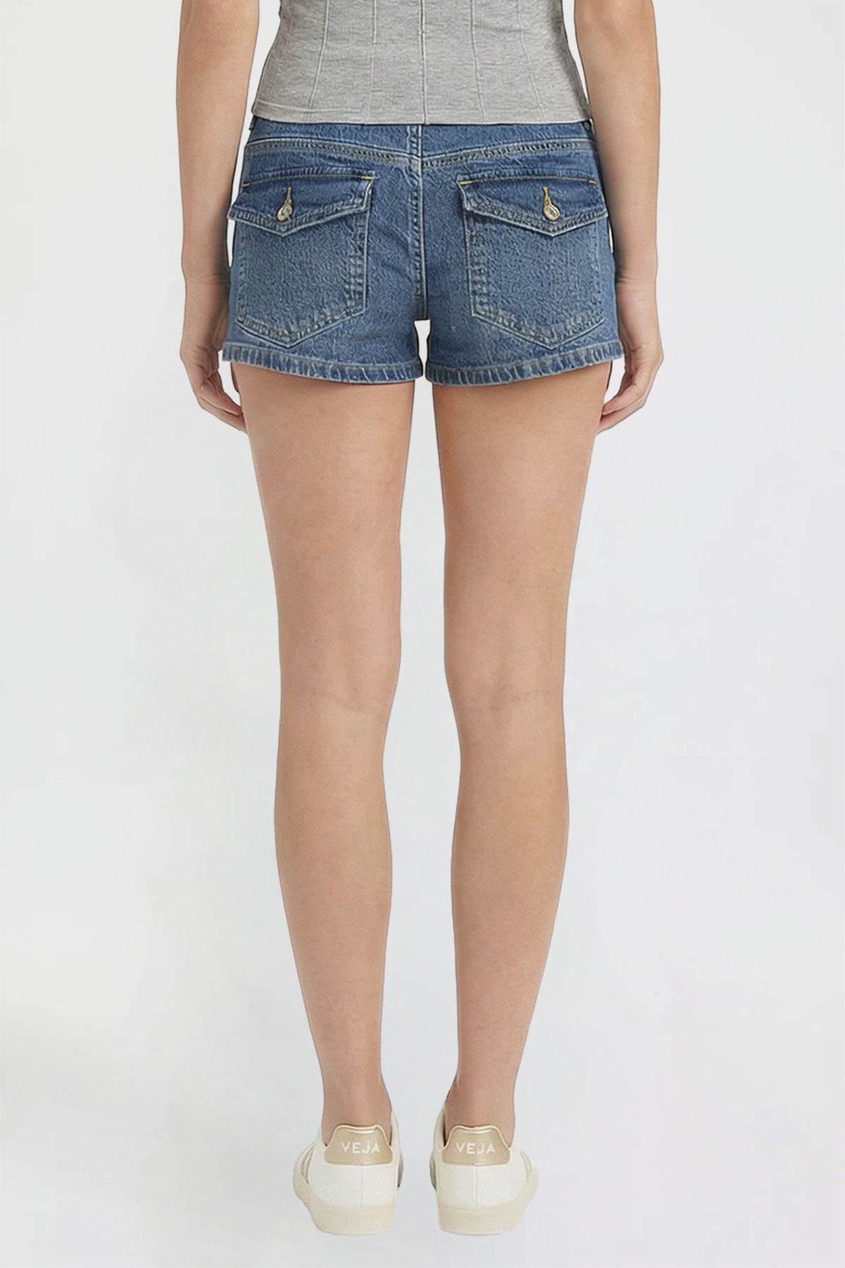 Women's Low Rise 90's Flap Pockets Shorts