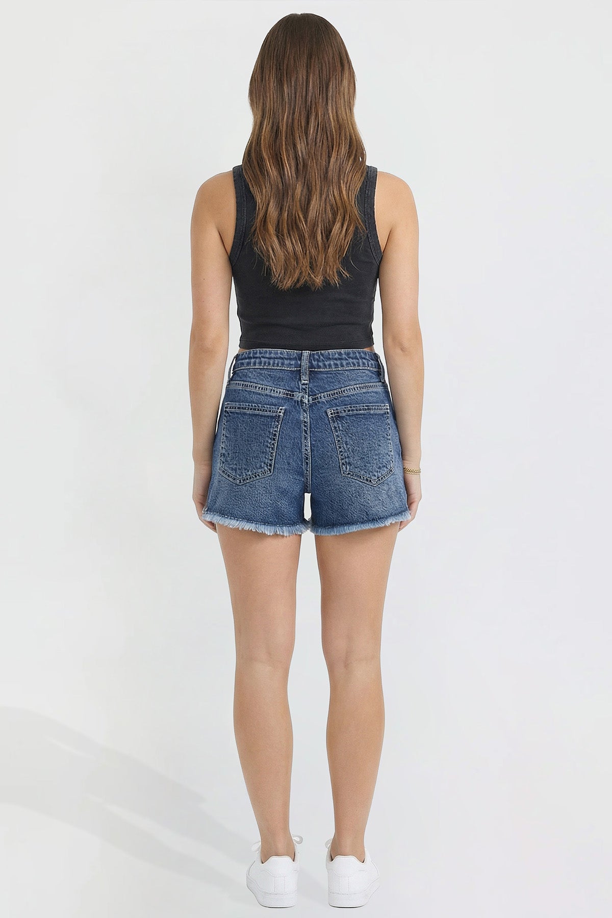 Women's Luxe Americana Star Patch Denim Shorts