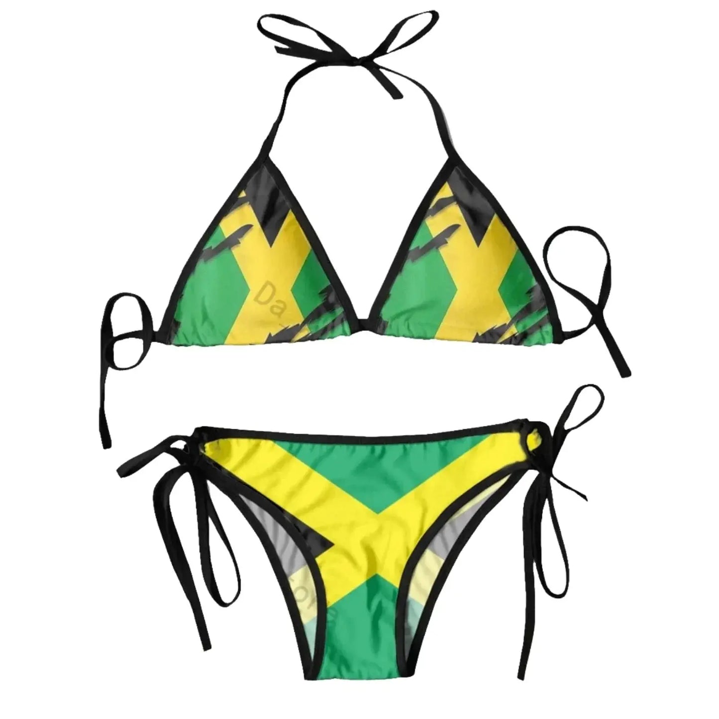 Sexikinis Swim Jamaican Flag Women's Two-Piece Swimsuit - Vacation Ready, Premium Quality