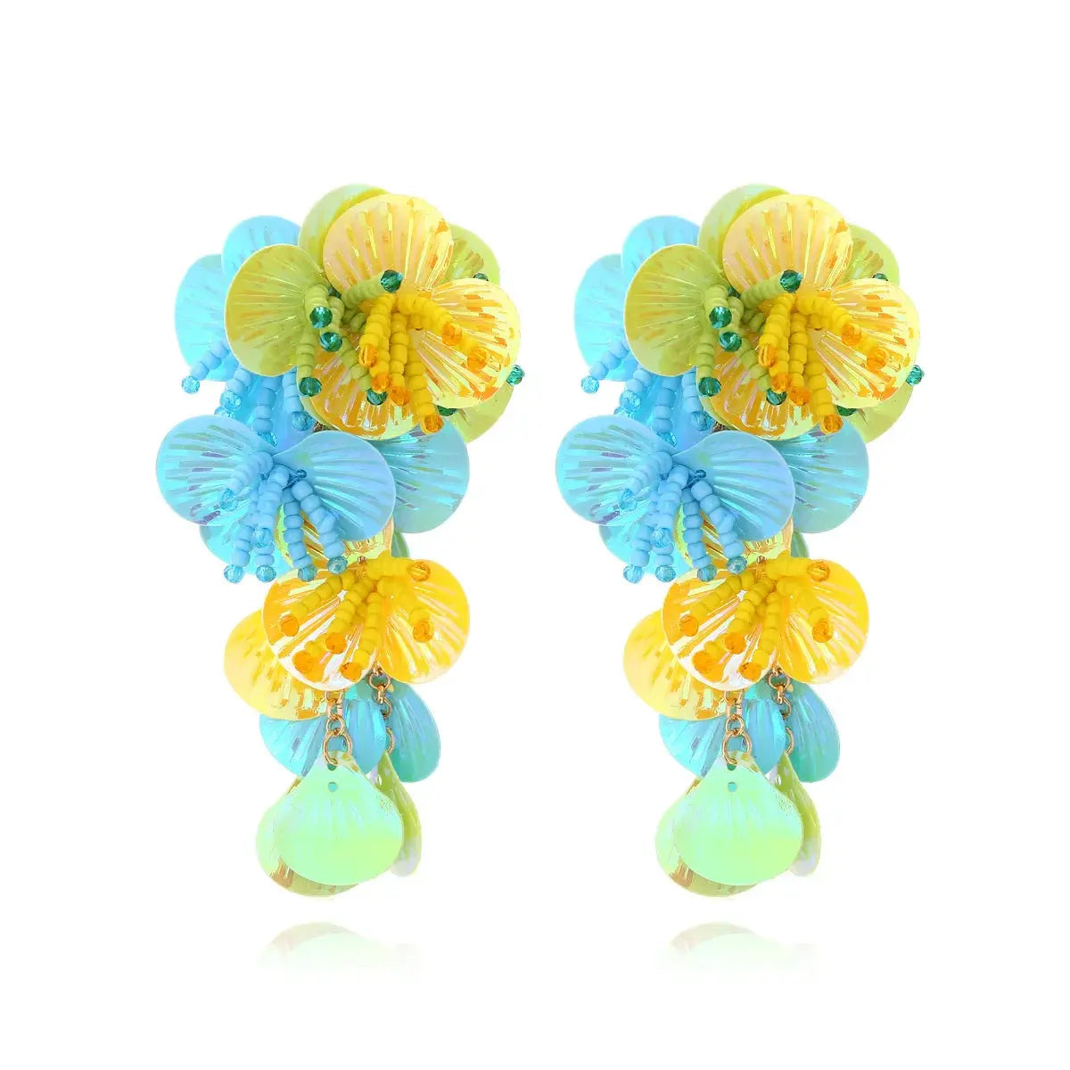 Earrings - Colorful Shell - Women's Statement Jewelry