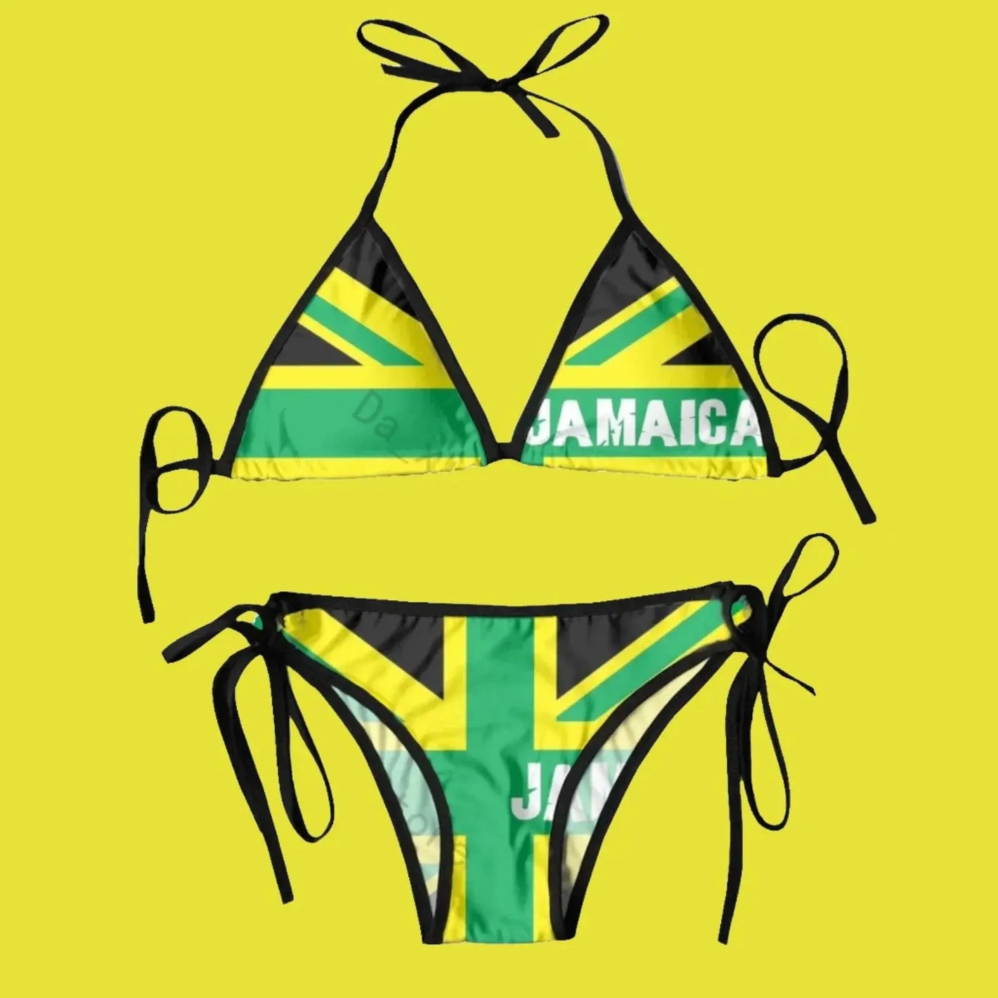 Sexikinis Swim Jamaican Flag Women's Two-Piece Swimsuit - Vacation Ready, Premium Quality