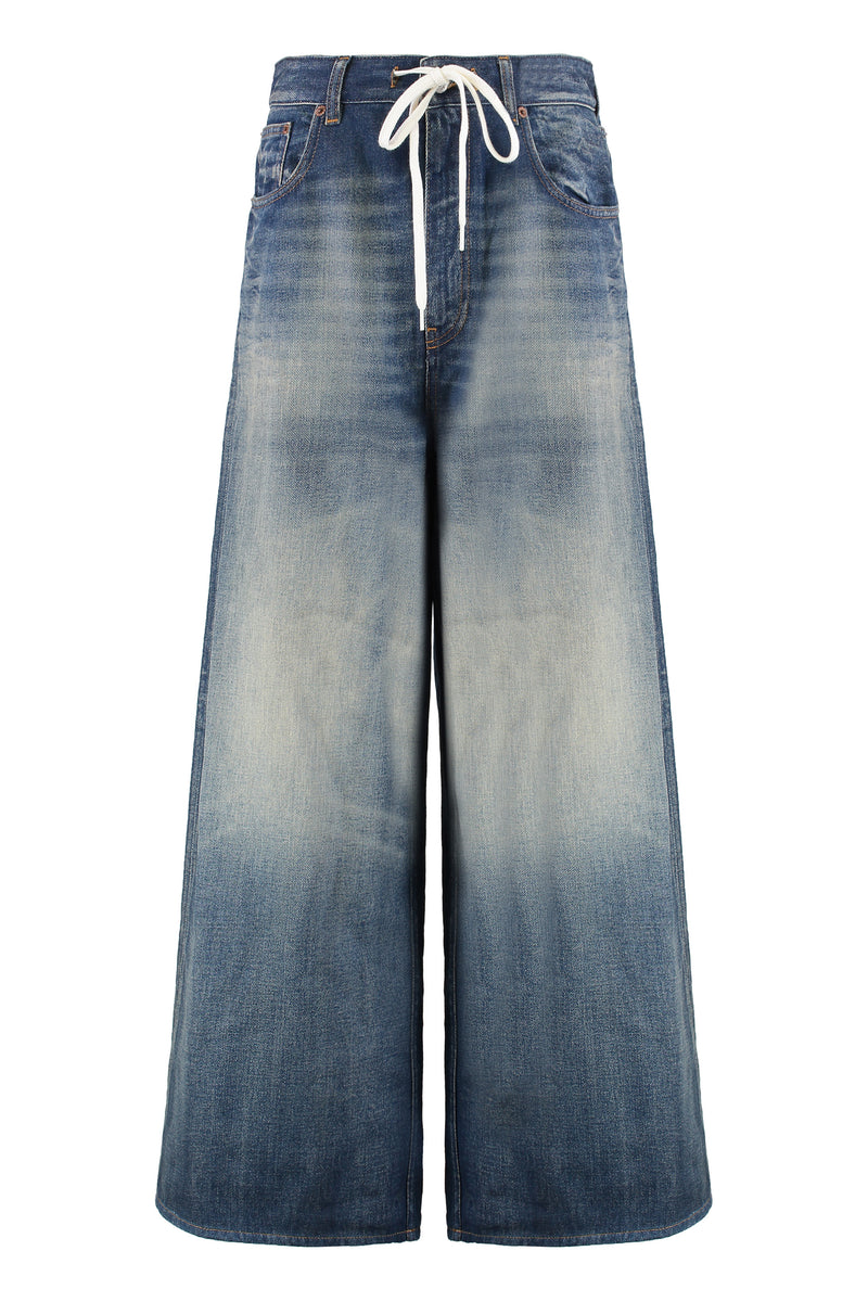 Wide-Leg Denim Jeans