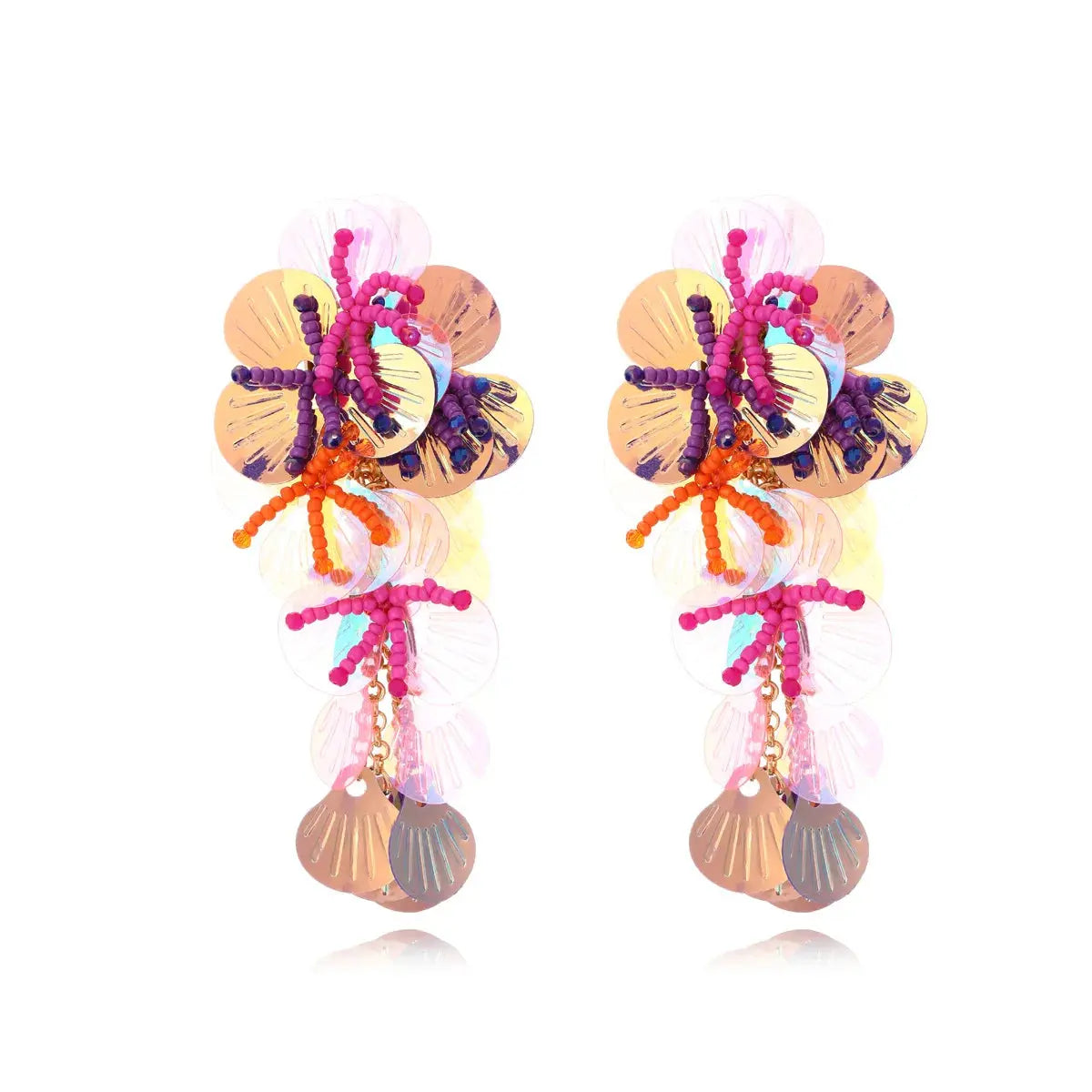 Earrings - Colorful Shell - Women's Statement Jewelry