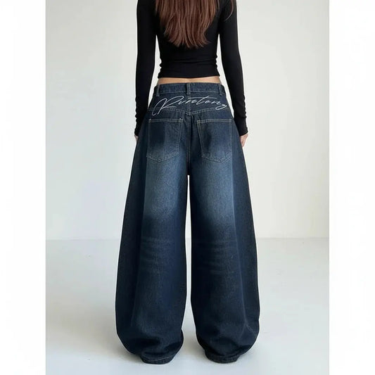 Loran Wide-Leg Jeans in Blue, view 2