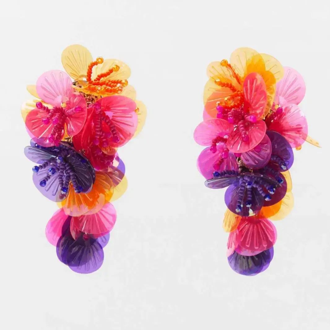 Earrings - Colorful Shell - Women's Statement Jewelry
