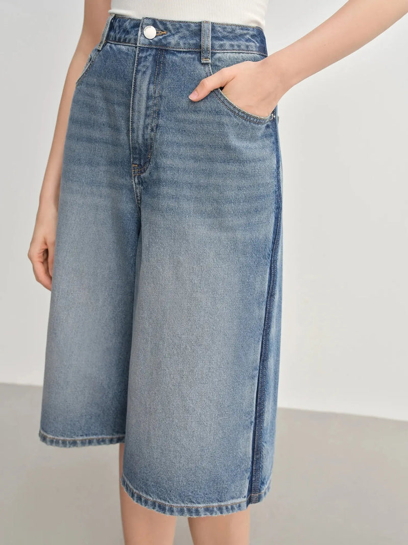 Loran Plus-Size High-Rise Wide-Leg Jeans in Light Blue